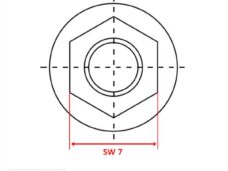 Moer M 4 Flensmoer 10stuks - Bollard