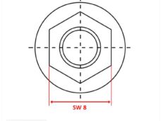 Moer M 5 Flensmoer 10stuks - Bollard