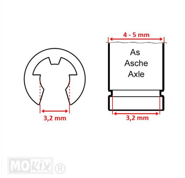 AS-Borgring  4-5mm AS (3.2 / 4-5mm) (10) - Bollard