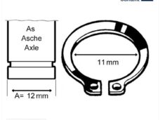Circlip Uitwendig 12mm 10stuks - Bollard