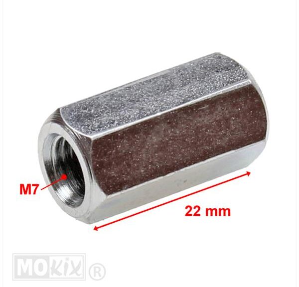 Moer M 7 Verbindingsmoer Elvz. 22mm 10stuks - Bollard