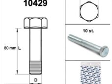 Bout M 8x 80 Elvz 8.8 10stuks - Bollard