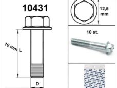 Flens Carter Bouten SW 8 M6x 10   Blank (10) - Bollard