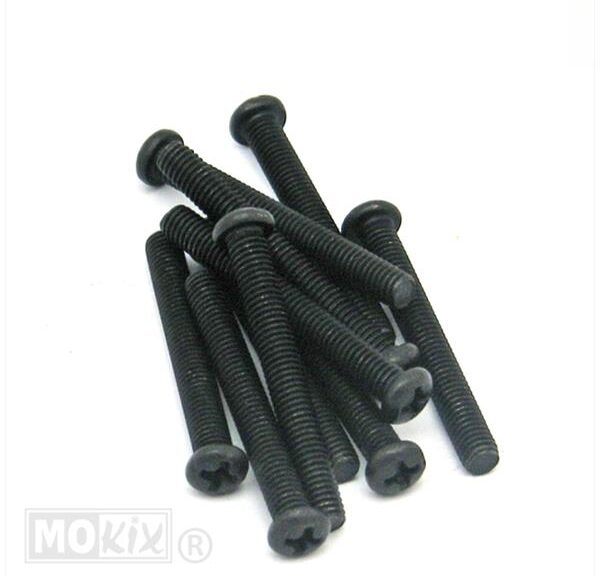 Metaalschroef M5x40 Kruiskop Zwart 10stuks - Bollard
