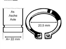 Circlip Uitwendig 22mm (As) DIN471 (10) - Bollard
