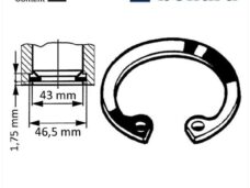 Circlip Inwendig 43mm (1) - Bollard