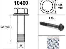 Flens Frame Bouten SW13 M8x55  Zwart (1) - Bollard