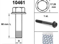 Flens Frame Bouten SW13 M8x60  Zwart (1) - Bollard