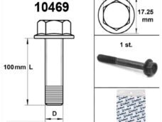 Flens Frame Bouten SW13 M8x100 Zwart (1) - Bollard