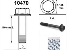 Flens Frame Bouten SW13 M8x110 Zwart (1) - Bollard