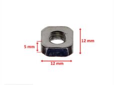 Vierkante Moer M6 12x12x5  (10) - Bollard