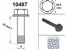 Flens Bout M10x1.25x35 Zwart (1) - Bollard