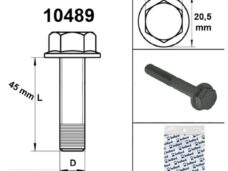 Flens Bout M10x1.25x45 Zwart (1) - Bollard