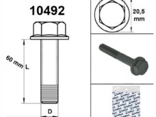 Flens Bout M10x1.25x60 Zwart (1) - Bollard