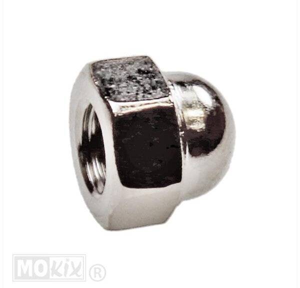 Moer M 8x 1.25 Dopmoer Chroom 10stuks - Bollard