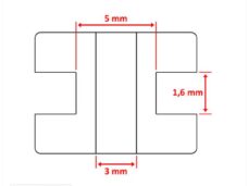 Doorvoer Rubbers  5.0x 3.0x1.6 (5) - Bollard