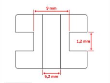 Doorvoer Rubbers  9.0x 6.2x1.2 (5) - Bollard