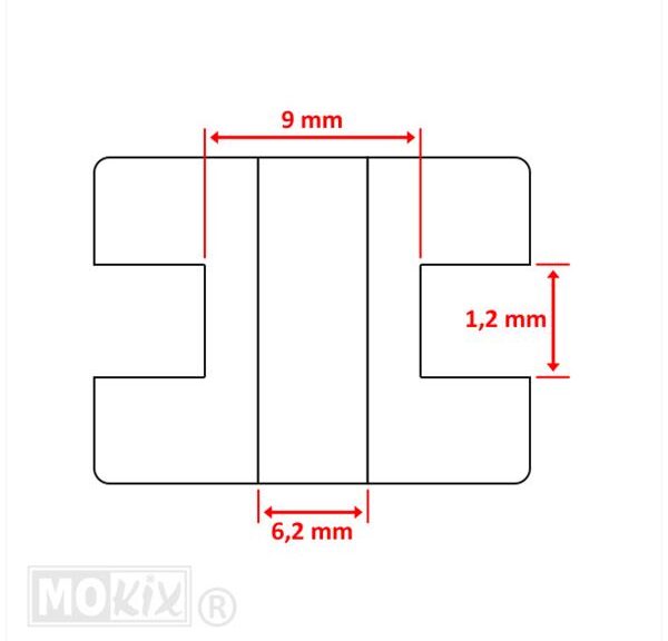 Doorvoer Rubbers  9.0x 6.2x1.2 (5) - Bollard