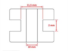 Doorvoer Rubbers 11.5x10.0x2.0 (5) - Bollard