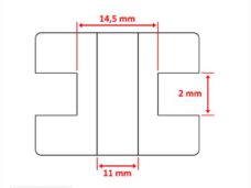 Doorvoer Rubbers 14.5x11.0x2.0 (5) - Bollard