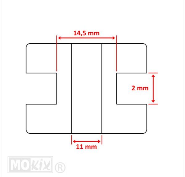 Doorvoer Rubbers 14.5x11.0x2.0 (5) - Bollard