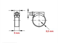 Slangklem  9mm  7-8.5mm Elvz (10) - Bollard