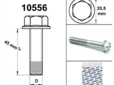 Bullone flangiato M10x1.50x45 vuoto (1) - Dissuasore