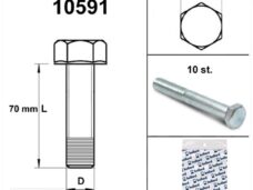 Bout M 8x 70 Elvz 8.8 10stuks - Bollard