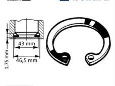 Circlip Inwendig 43mm (10) - Bollard