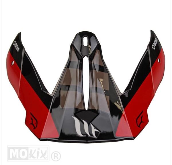 Helm Klep Falcon Warrior WIT/Zwart/Rood - MT Helmets