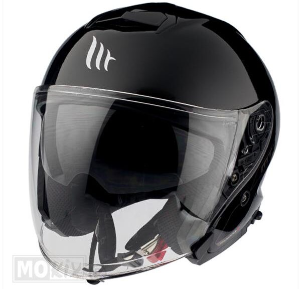 Helm JET Thunder 3 SV Glans Zwart M - MT Helmets