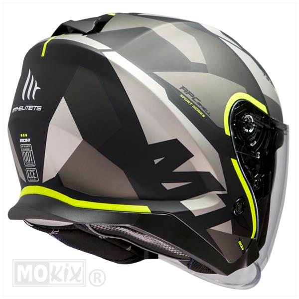 Helm JET Thunder 3 SV BOW Zwart/Geel S - Afbeelding 2