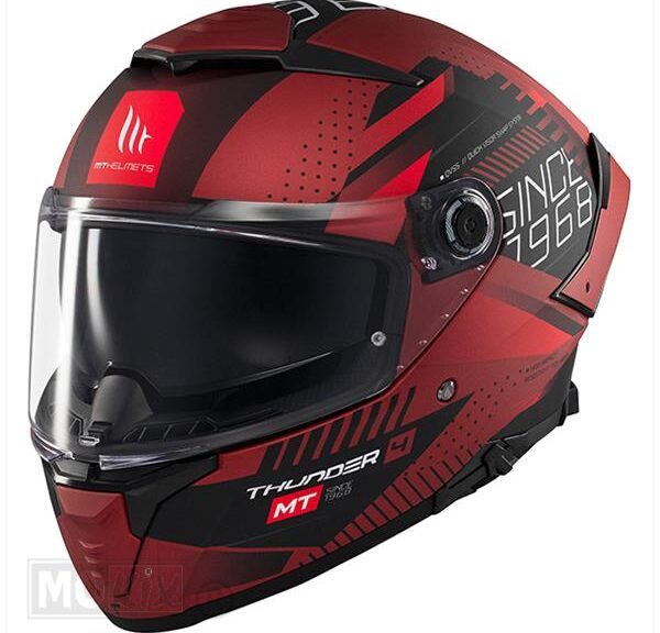 Helm Thunder 4 SV Luminence MAT Rood       M - MT Helmets