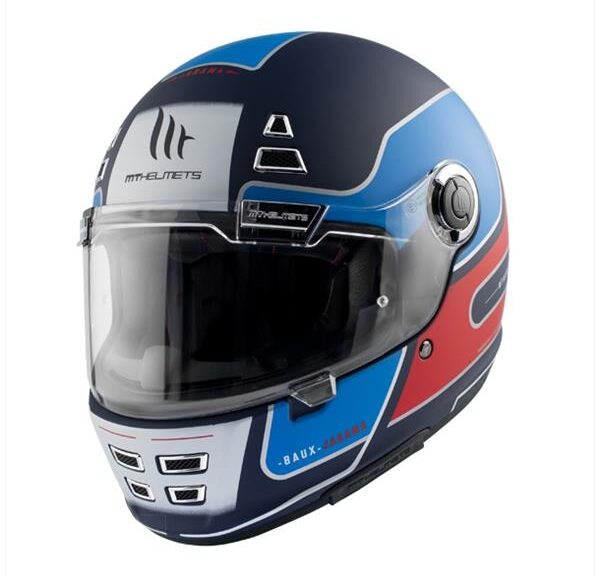 Helm Jarama Baux MAT Blauw/Rood M - MT Helmets