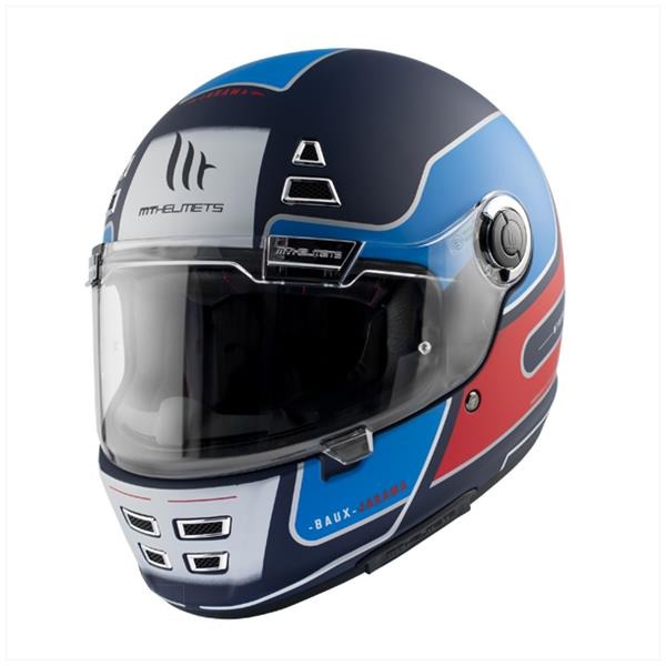Helm Jarama Baux MAT Blauw/Rood M - MT Helmets
