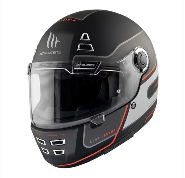 Helm Jarama SV Baux MAT Zwart/Rood L - MT Helmets