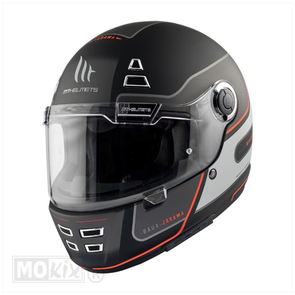 Helm Jarama SV Baux MAT Zwart/Rood L - MT Helmets