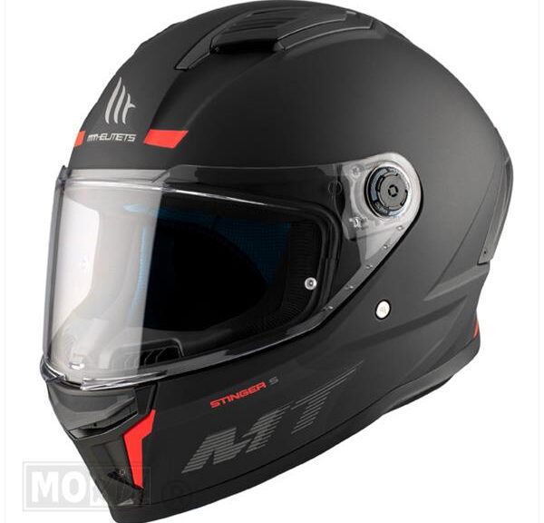 Helm Stinger 2 Solid MAT Zwart M - MT Helmets