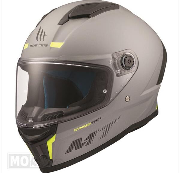 Helm Stinger 2 Solid MAT Grijs M - MT Helmets