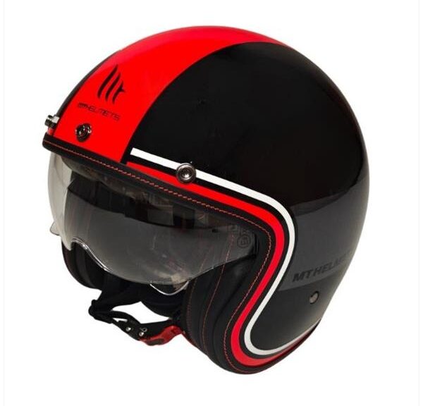 Helm LE Mans II SV S Tant Zwart/Rood M - MT Helmets