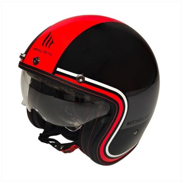 Helm LE Mans II SV S Tant Zwart/Rood M - MT Helmets