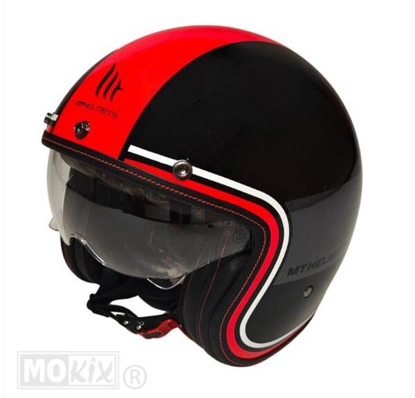 Helm LE Mans II SV S Tant Zwart/Rood   L - MT Helmets
