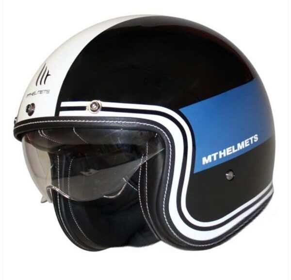 Helm LE Mans II SV S Tant Zwart/Blauw M - MT Helmets