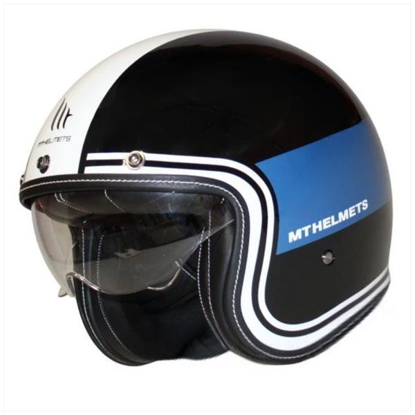 Helm LE Mans II SV S Tant Zwart/Blauw M - MT Helmets