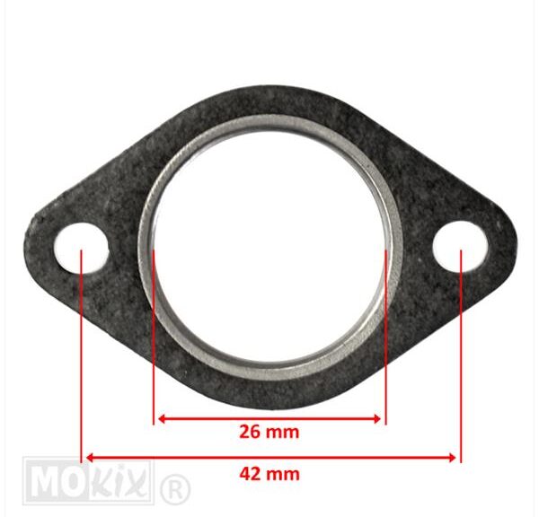 Pakking Uitlaat Tomos/Puch (Met Ring) 26mm (10) - BAC