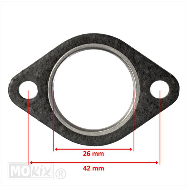 Pakking Uitlaat Tomos/Puch (Met Ring) 26mm (10) - BAC
