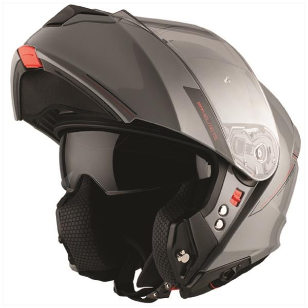 Helm Genesis SV Systeem Glans Grijs M - MT Helmets
