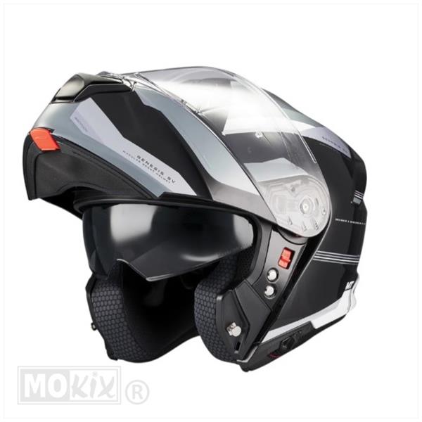 Helm Genesis SV Systeem Raccoon Zwart M - MT Helmets