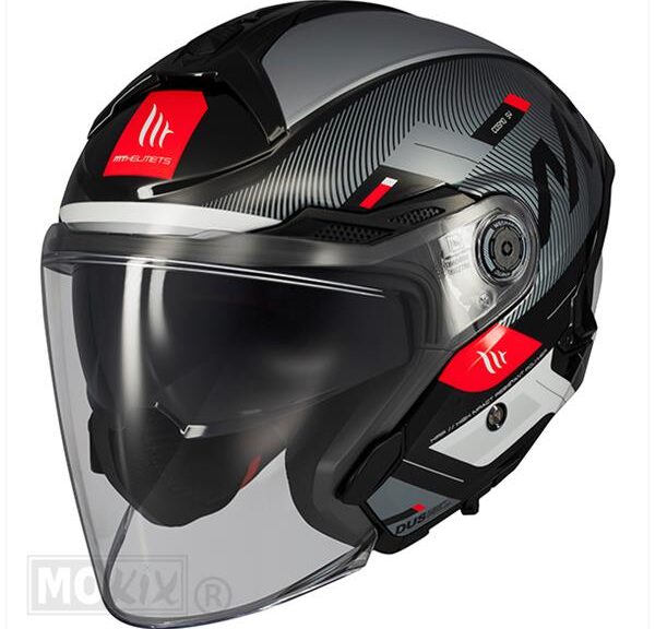 Helm JET Cosmo SV Silence Zwart/Grijs/WIT M - MT Helmets