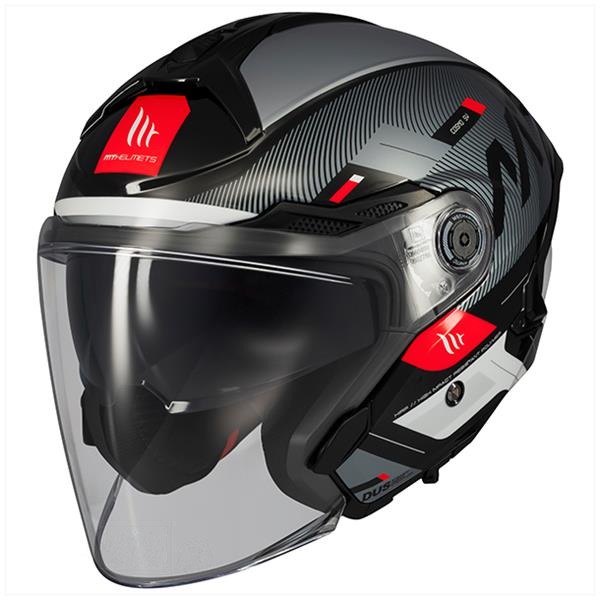 Helm JET Cosmo SV Silence Zwart/Grijs/WIT M - MT Helmets